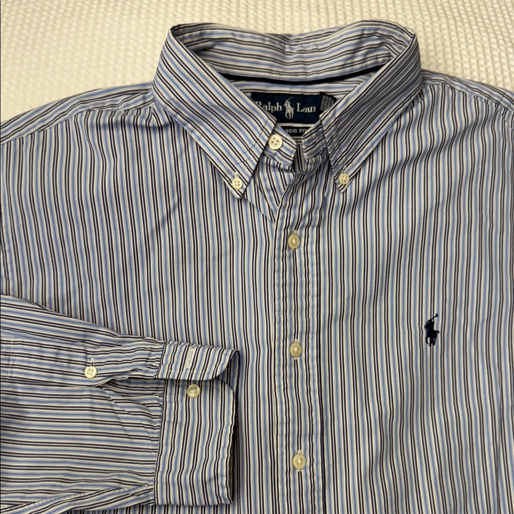 Ralph Lauren Men's Multicolor Striped Button-Down Shirt - XL